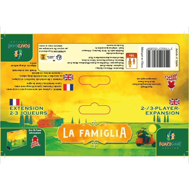 dos plateau extension famiglia 2 3 joueurs