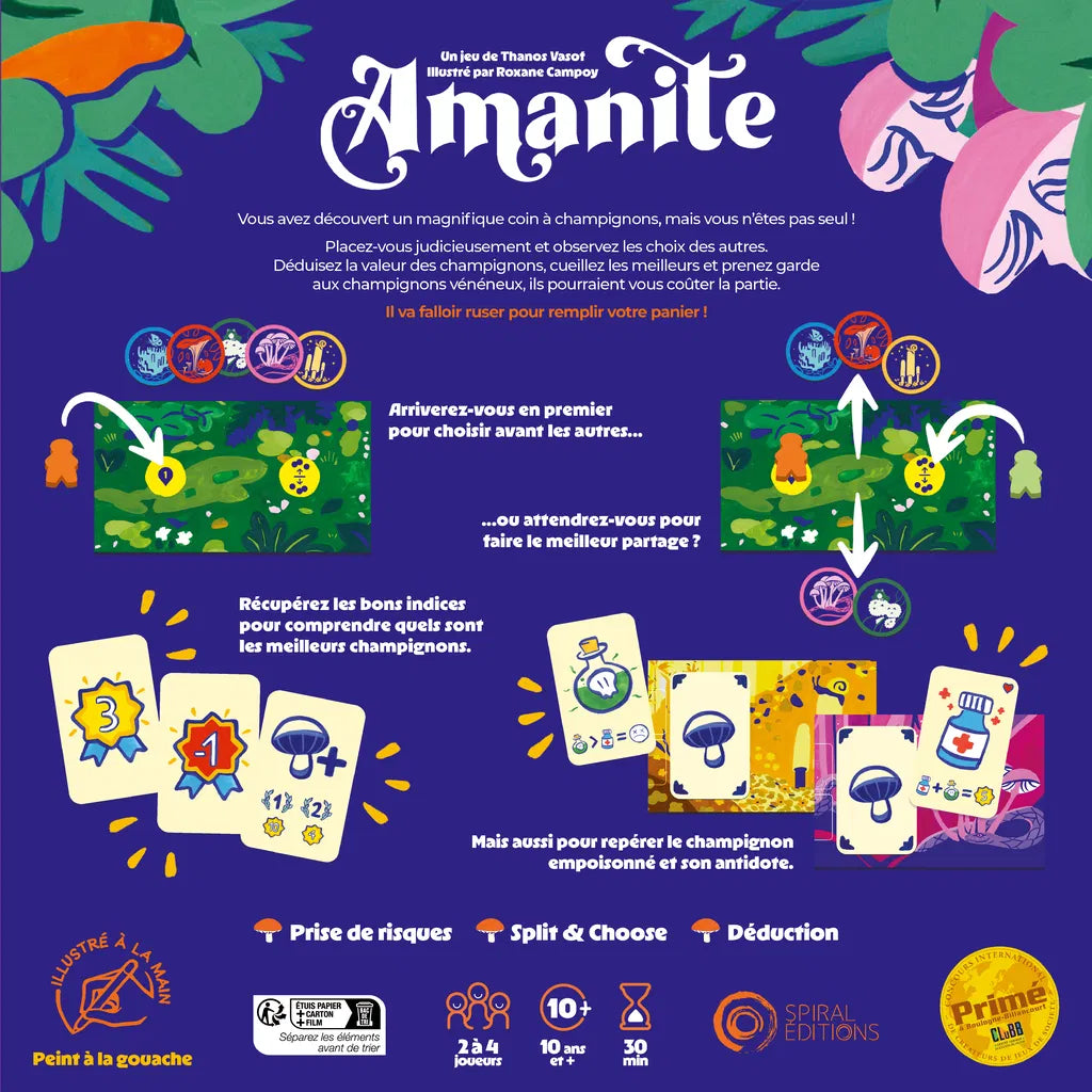 jeu de societe Amanite dos de boite