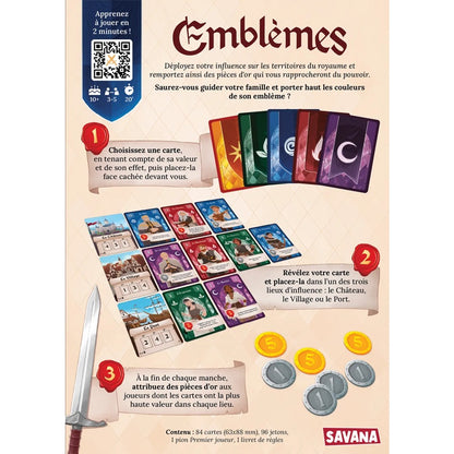 jeu de societe Emblemes dos de boite