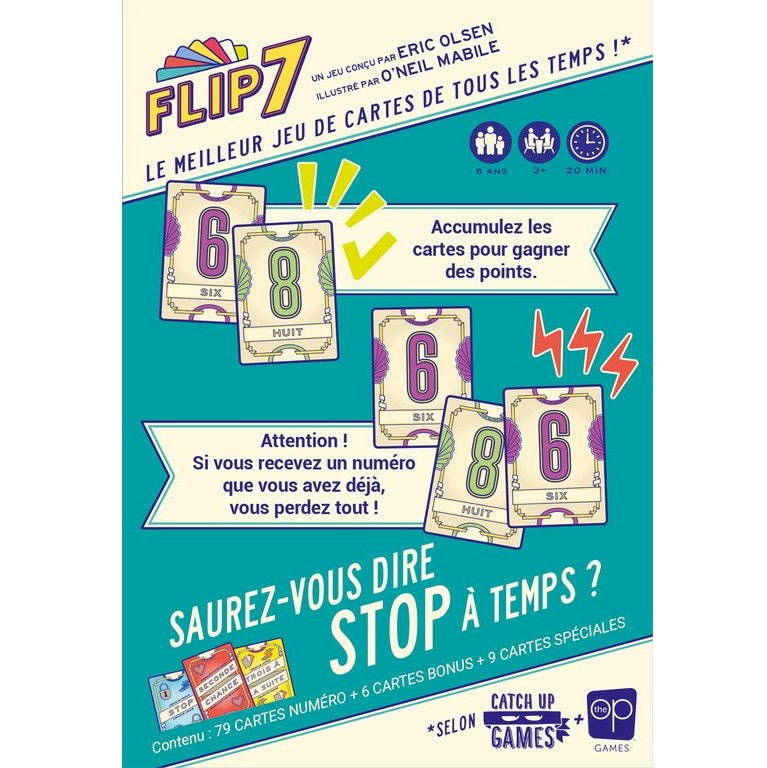 jeu de societe Flip 7 dos boite