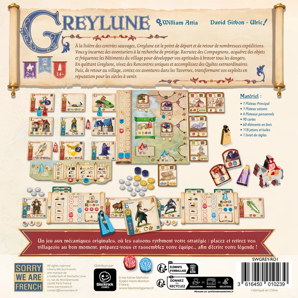 jeu de societe Greylune dos boite