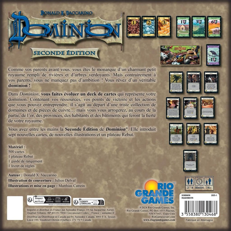 jeu de societe dominion dos de boite