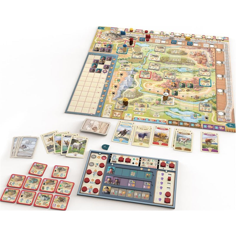 jeu de societe great western trail matériel