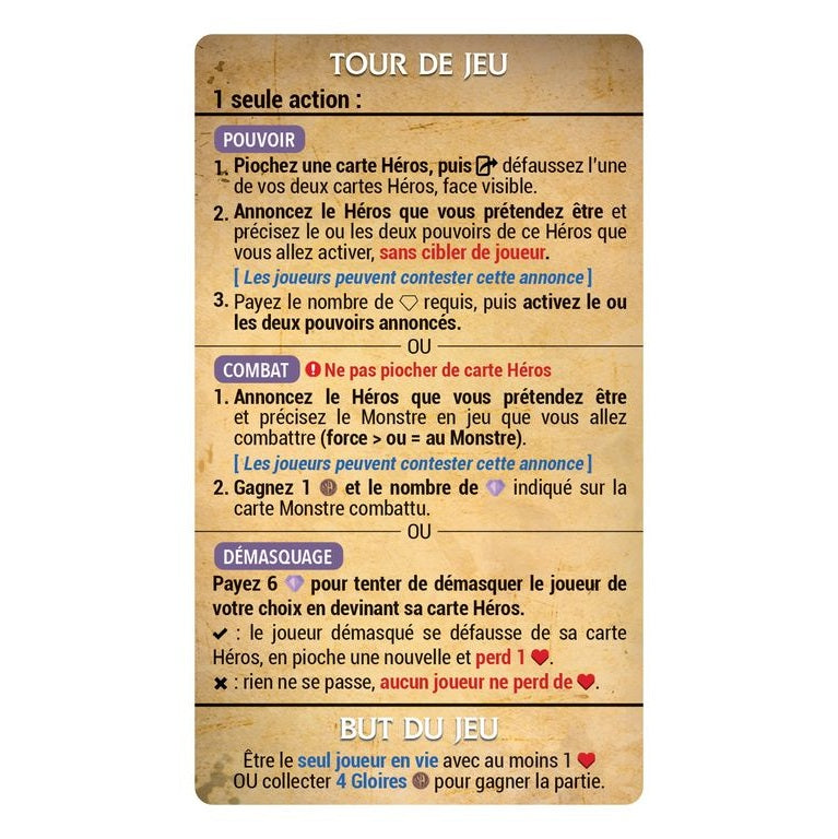 jeu de societe heroes love to lie carte regle
