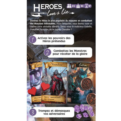 jeu de societe heroes love to lie dos boite