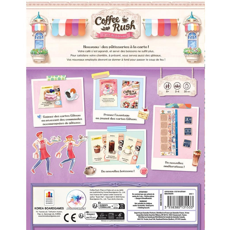 jeu de societe Coffee Rush C'est du Gateau dos de boite
