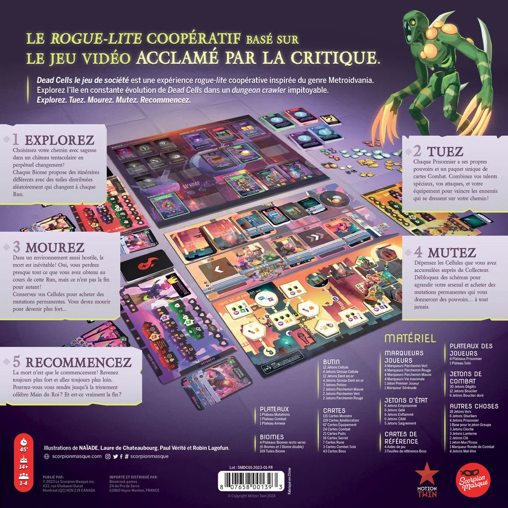 jeu de societe Dead Cells dos boite