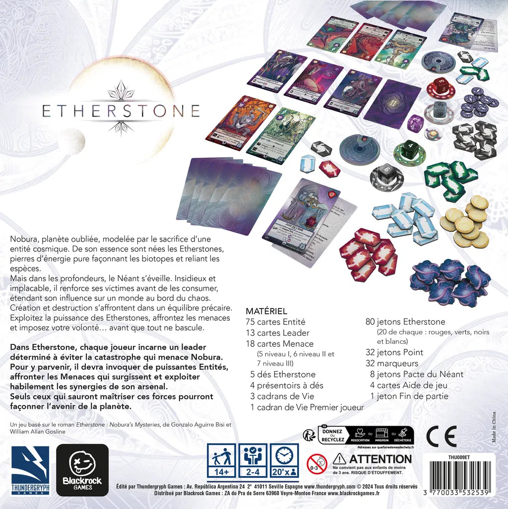 jeu de societe Etherstone dos de boite