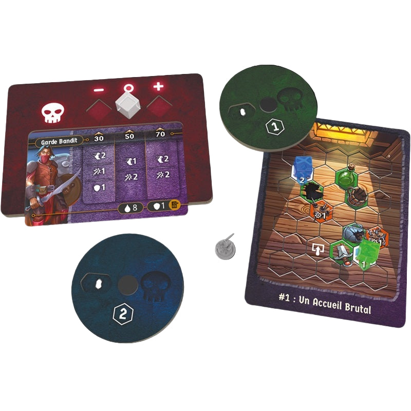 jeu de societe Gloomhaven Boutons & Bestioles matériel