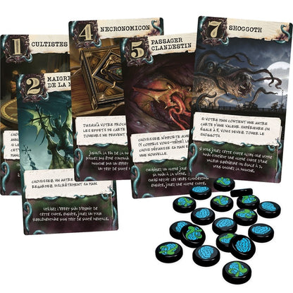 jeu de societe Horreur a Arkham Lovecraft Letter matériel