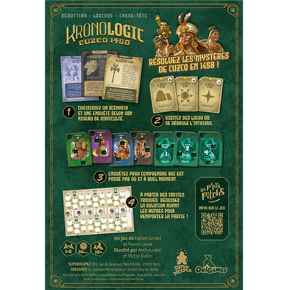 jeu des ociete Kronologic Cuzco 1450 dos boite
