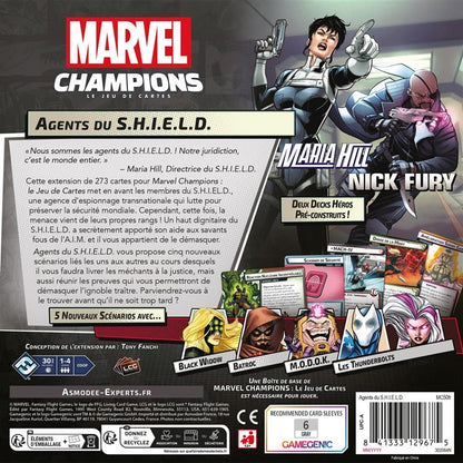 jeu de societe Marvel Champions agents du Shield dos boite