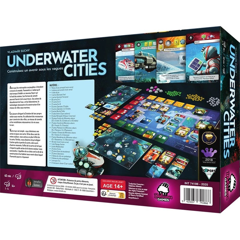 jeu de societe Underwater Cities dos de boite