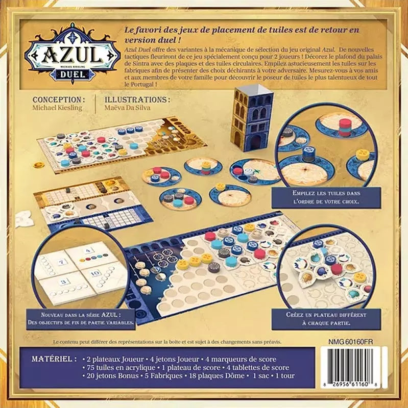 jeu de societe azul duel boite dos
