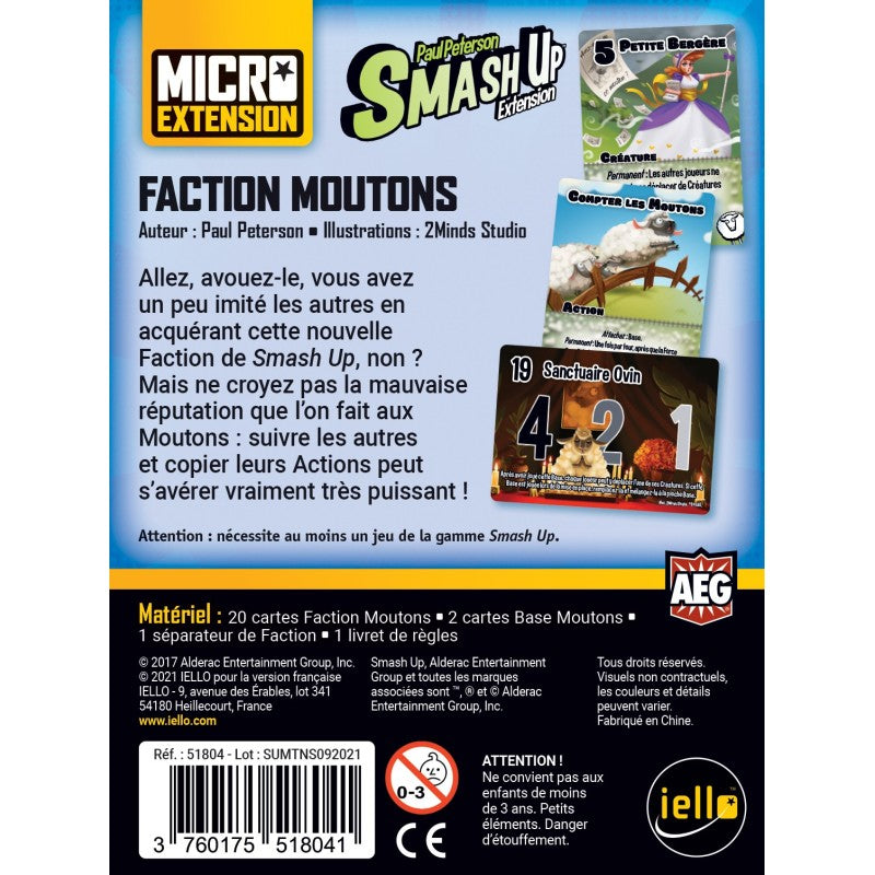 jeu de societe smash up moutons dos de boite