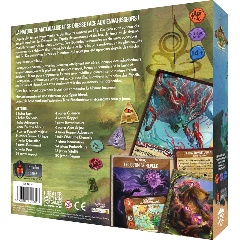 jeu de societe spirit island nature incarnee dos boite