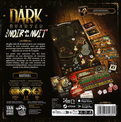 jeu de societe the dark quarter au plus noir de la nuit dos de boite