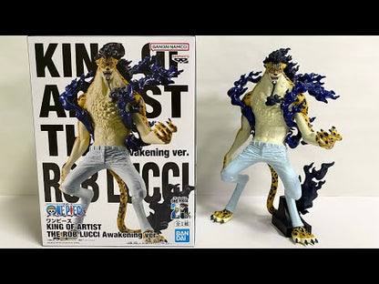vidéo one piece king of artist figure rob lucci awakening ver